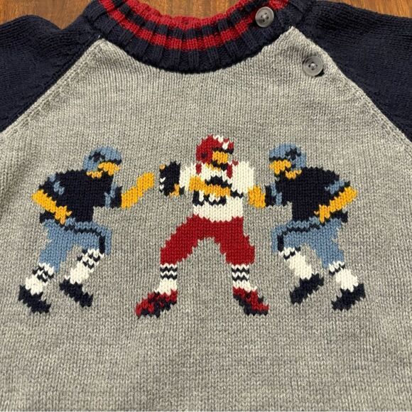 The Children’s Place Knit Football Grey Sweater - Picture 2 of 4